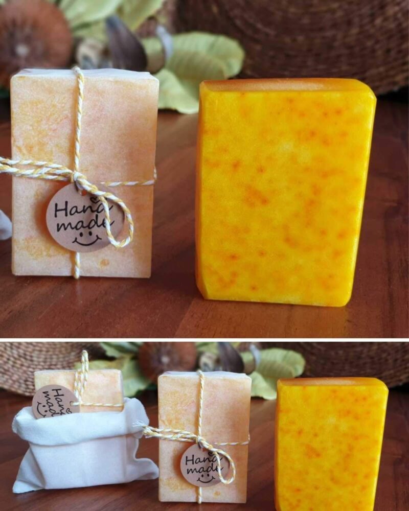 Saffron Shea Butter Soap Rectangular - Image 2