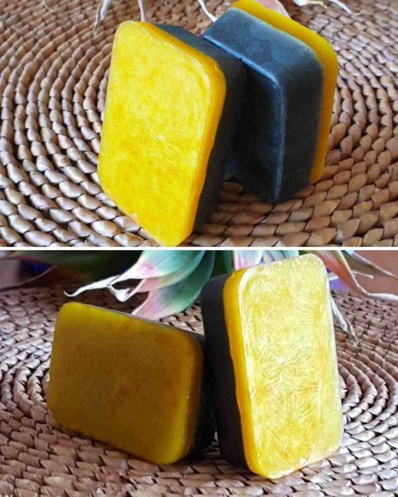 Charcoal & Saffron Soap Rectangular - Image 2
