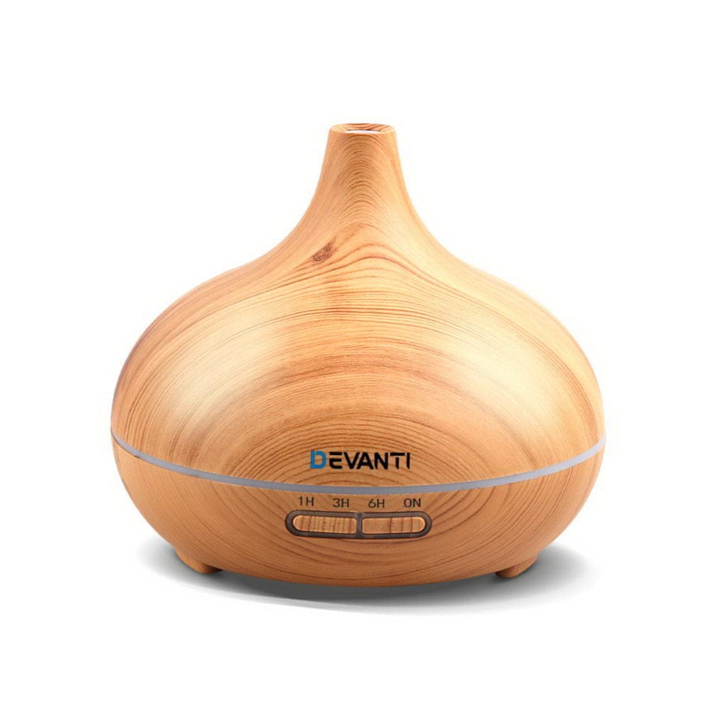 Teardrop Shape Light Wood Devanti Aroma Diffuser - 300ml - Image 5