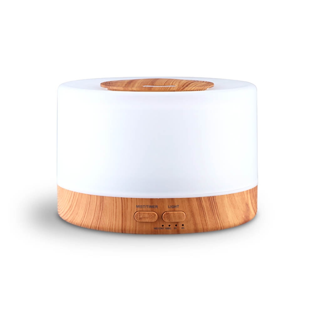 Round Light Wood Grain Devanti Aroma Diffuser - 500ml - Image 7
