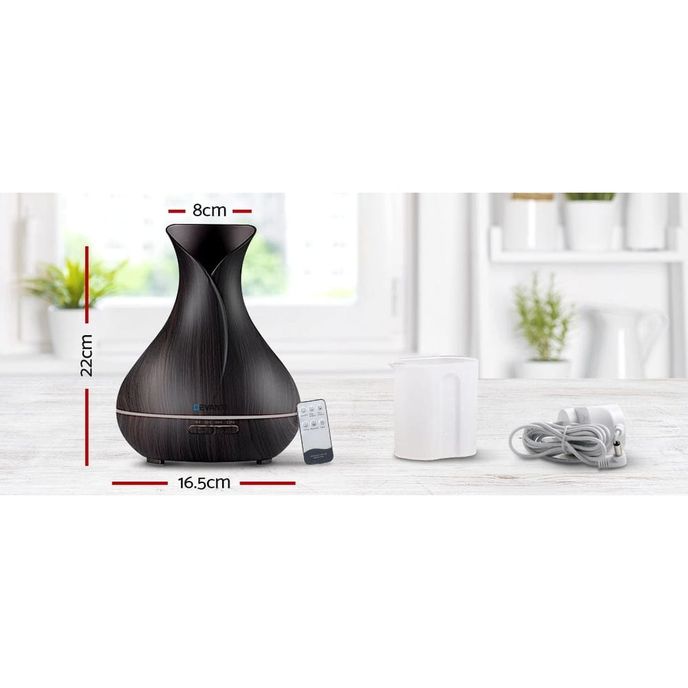 Dark Wood Devanti Aroma Diffuser - 400ml Water Capacity - Image 6