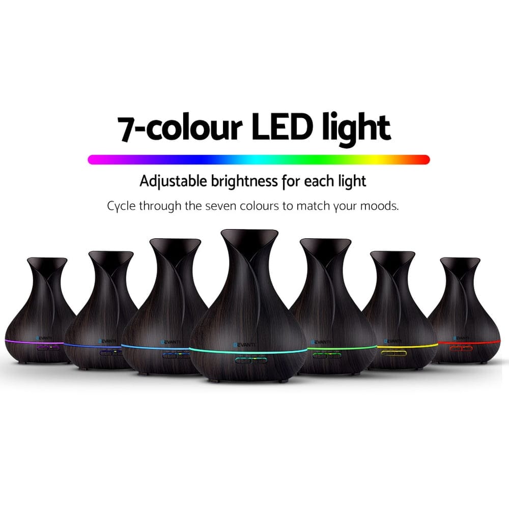 Dark Wood Devanti Aroma Diffuser - 400ml Water Capacity - Image 2
