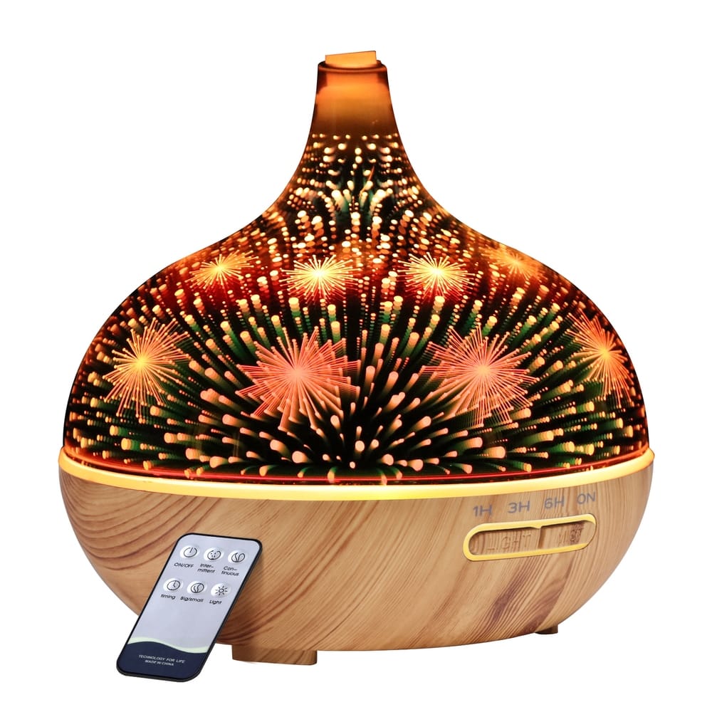 3D Firework Effect 7 Colour LED Light Aroma Diffuser - 400ml - Image 6