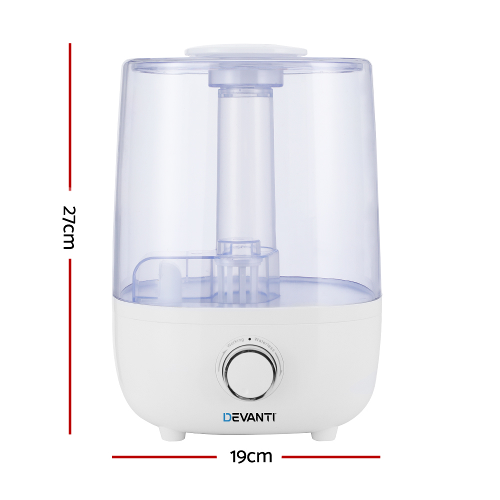 Devanti Air Humidifier Ultrasonic Purifier Mist Aroma Diffuser Aromatherapy 4L - Image 5