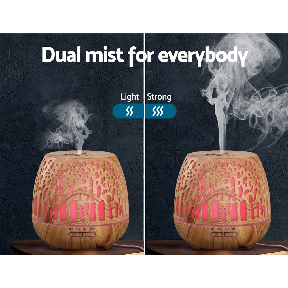 Enchanted Forest Wood Grain Devanti Aroma Diffuser - 400ml Water Capacity - Image 4