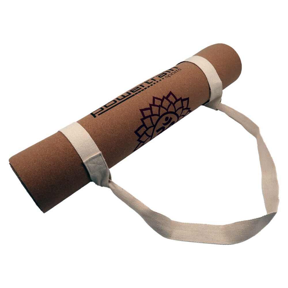 Powertrain Cork Yoga Mat with Carry Straps Home Gym Pilates - Chakras - Image 2