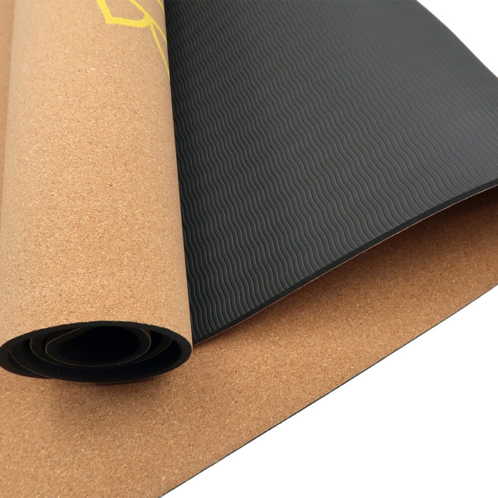 Powertrain Cork Yoga Mat with Carry Straps Home Gym Pilates - Chakras - Image 5