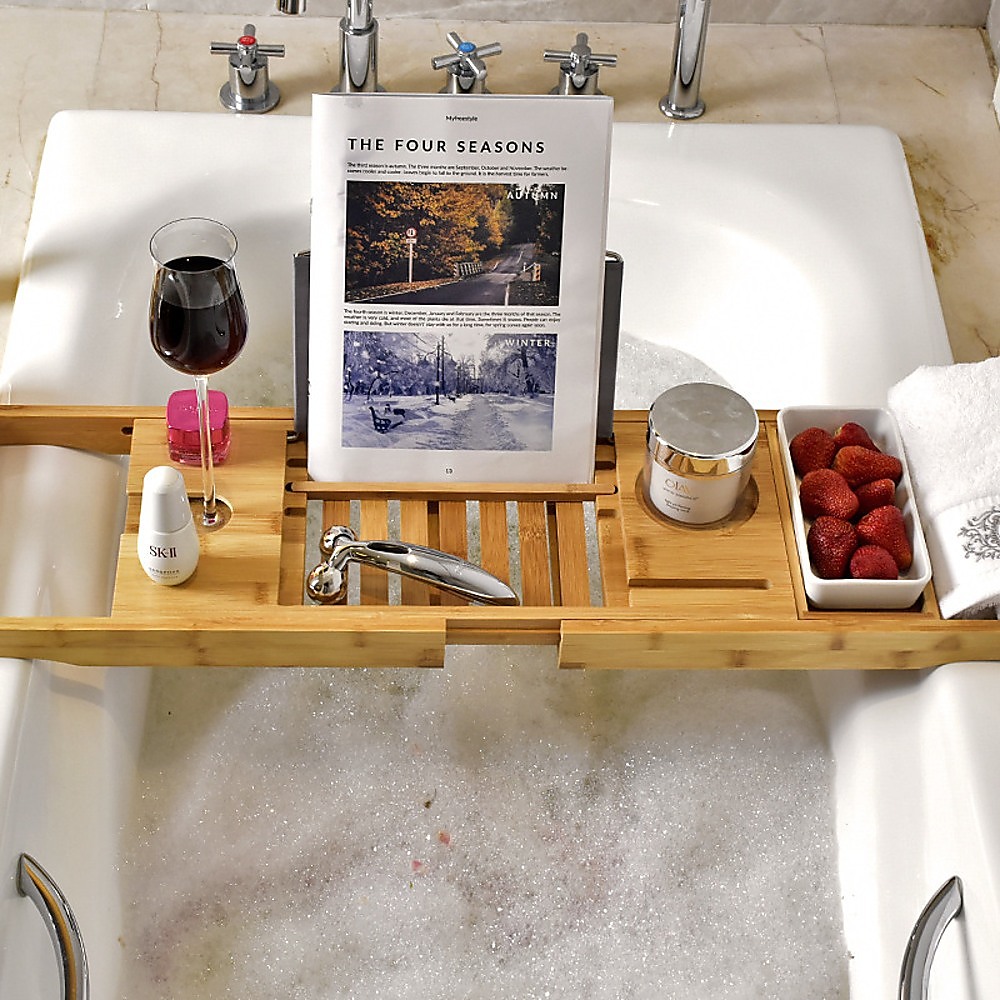 Bathroom Bamboo Bath Caddy - Image 2