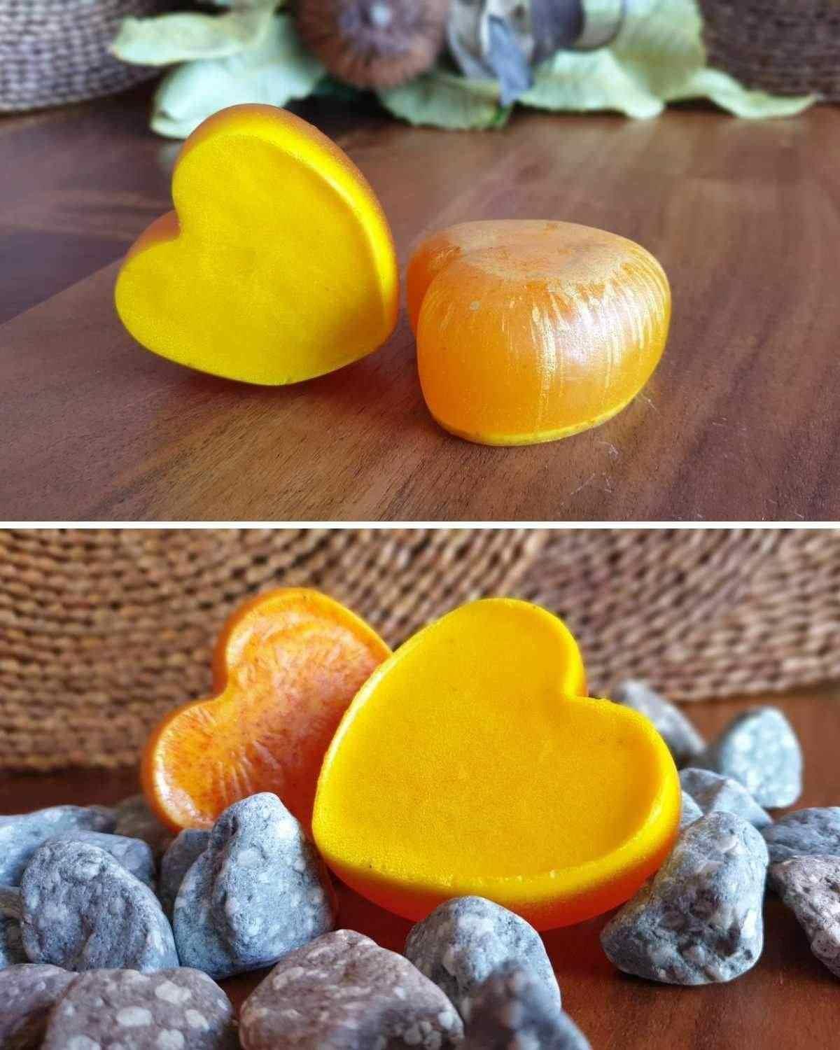 Saffron Shea Butter Soap Heart - Image 3