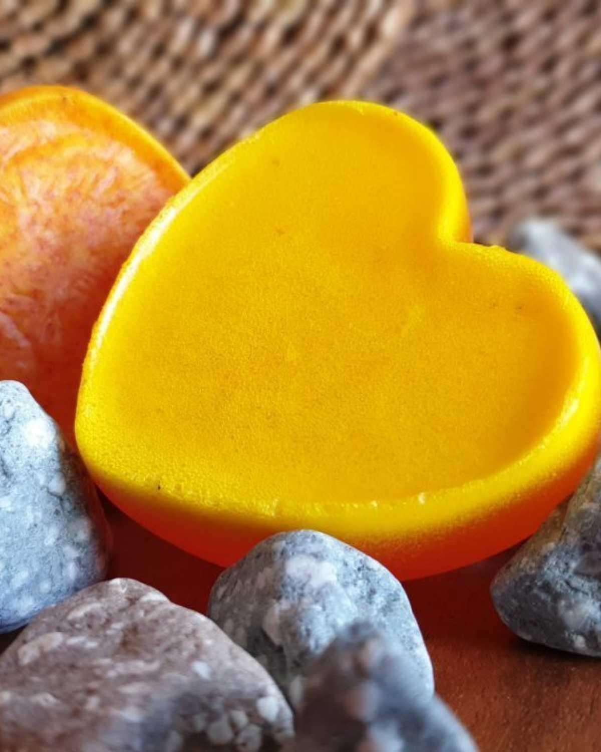 Saffron Shea Butter Soap Heart - Image 2