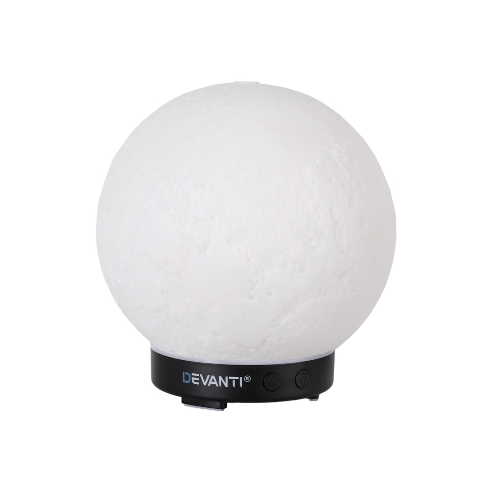 Devanti Ultrasonic Aroma Diffuser Aromatherapy Moon Lamp 100ml - Image 2