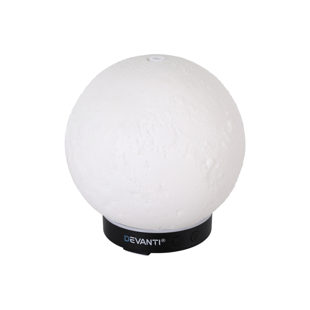 Devanti Ultrasonic Aroma Diffuser Aromatherapy Moon Lamp 100ml - Image 4