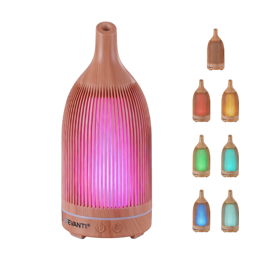 Devanti Ultrasonic Aroma Diffuser Aromatherapy 200ml LED Lights Slim Design - Image 4
