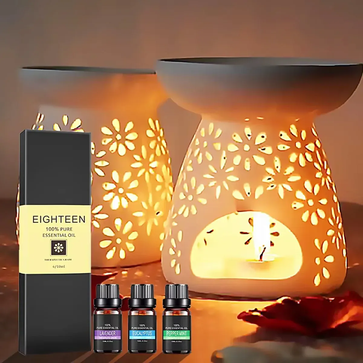 Essential Oil Set 6 Bottles Plant Aromatherapy Oils Natural Scent for Diffuser - Image 3