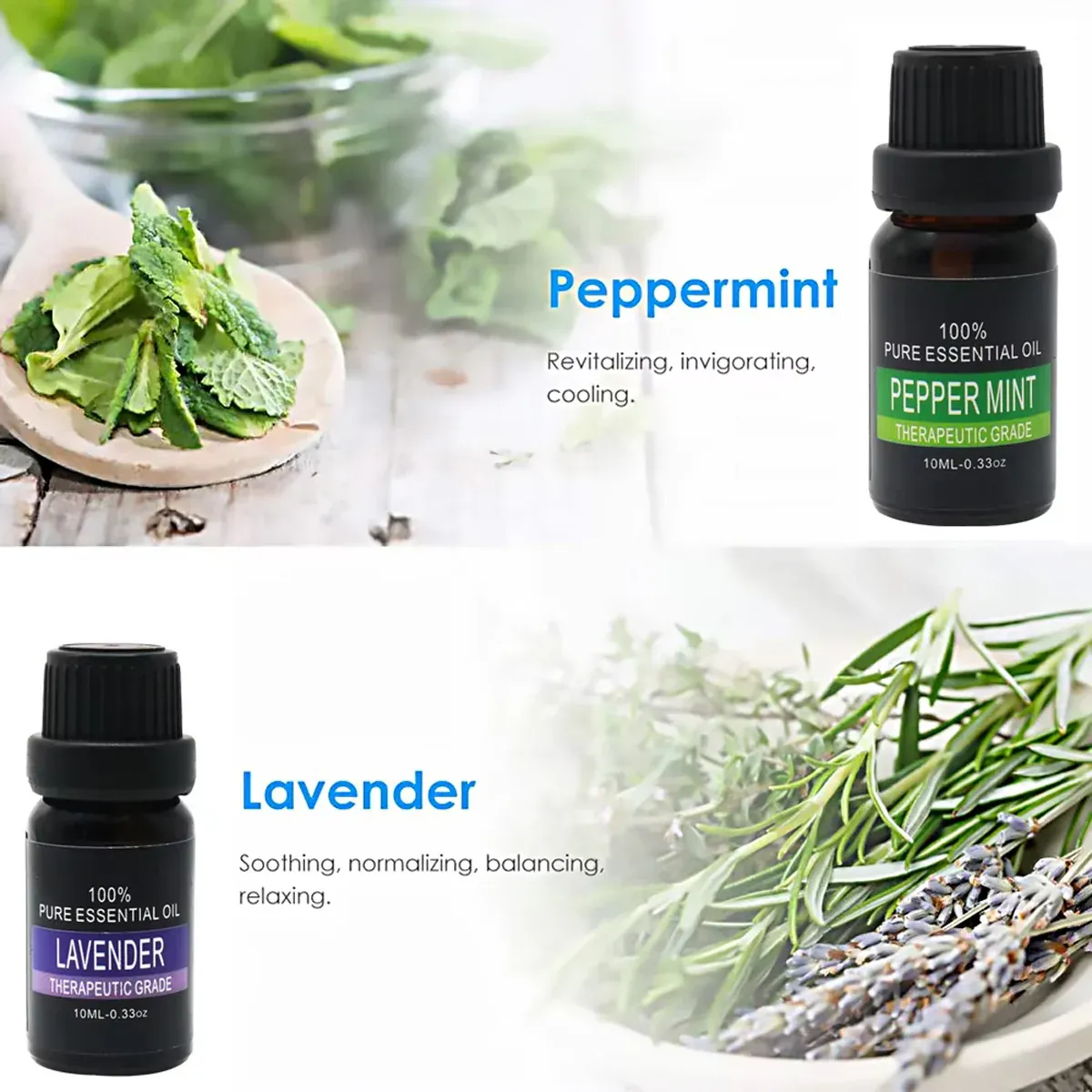 Essential Oil Set 6 Bottles Plant Aromatherapy Oils Natural Scent for Diffuser - Image 6