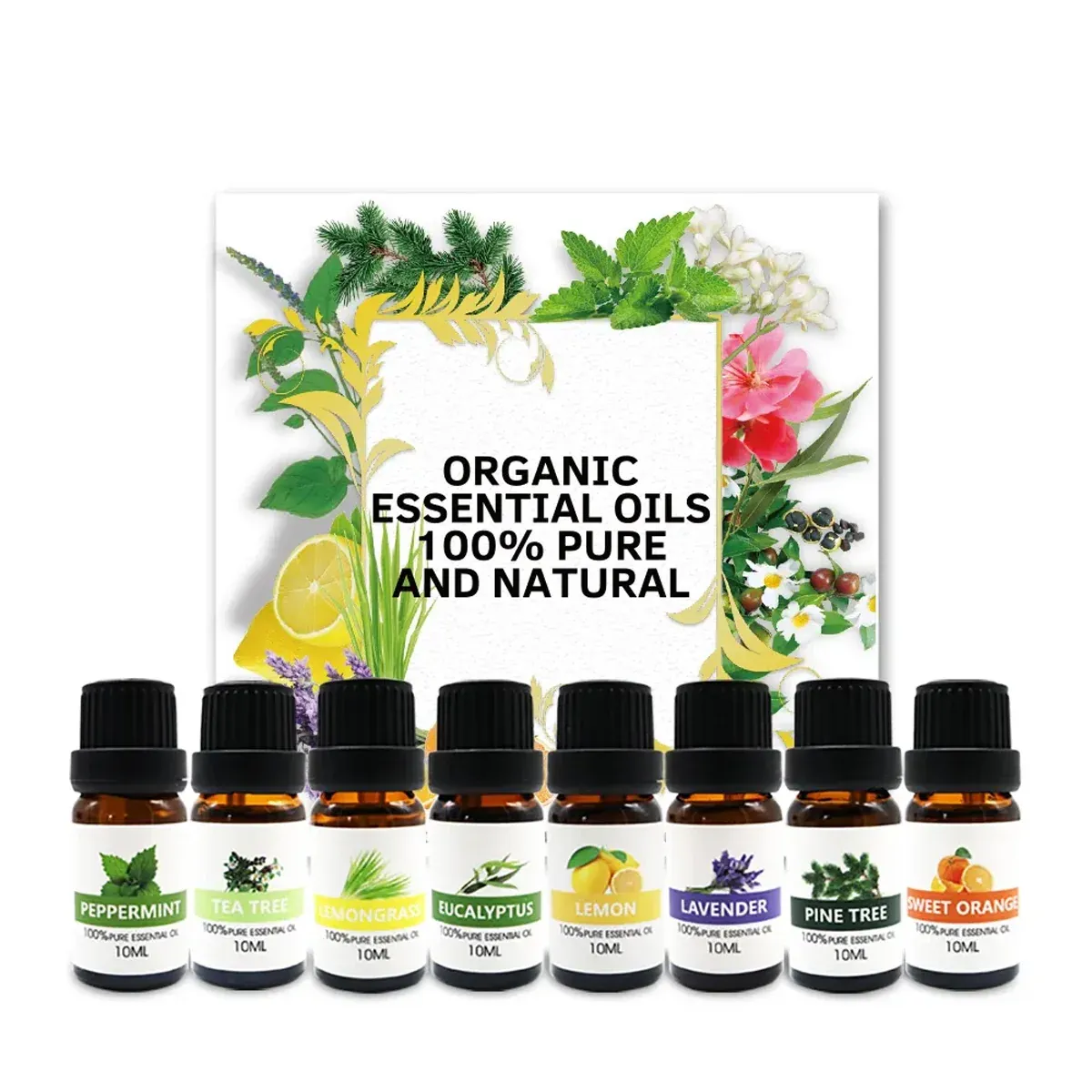 Essential Oil Set 8 Bottles Plant Aromatherapy Oils Natural Fragrance Diffuser - Image 7