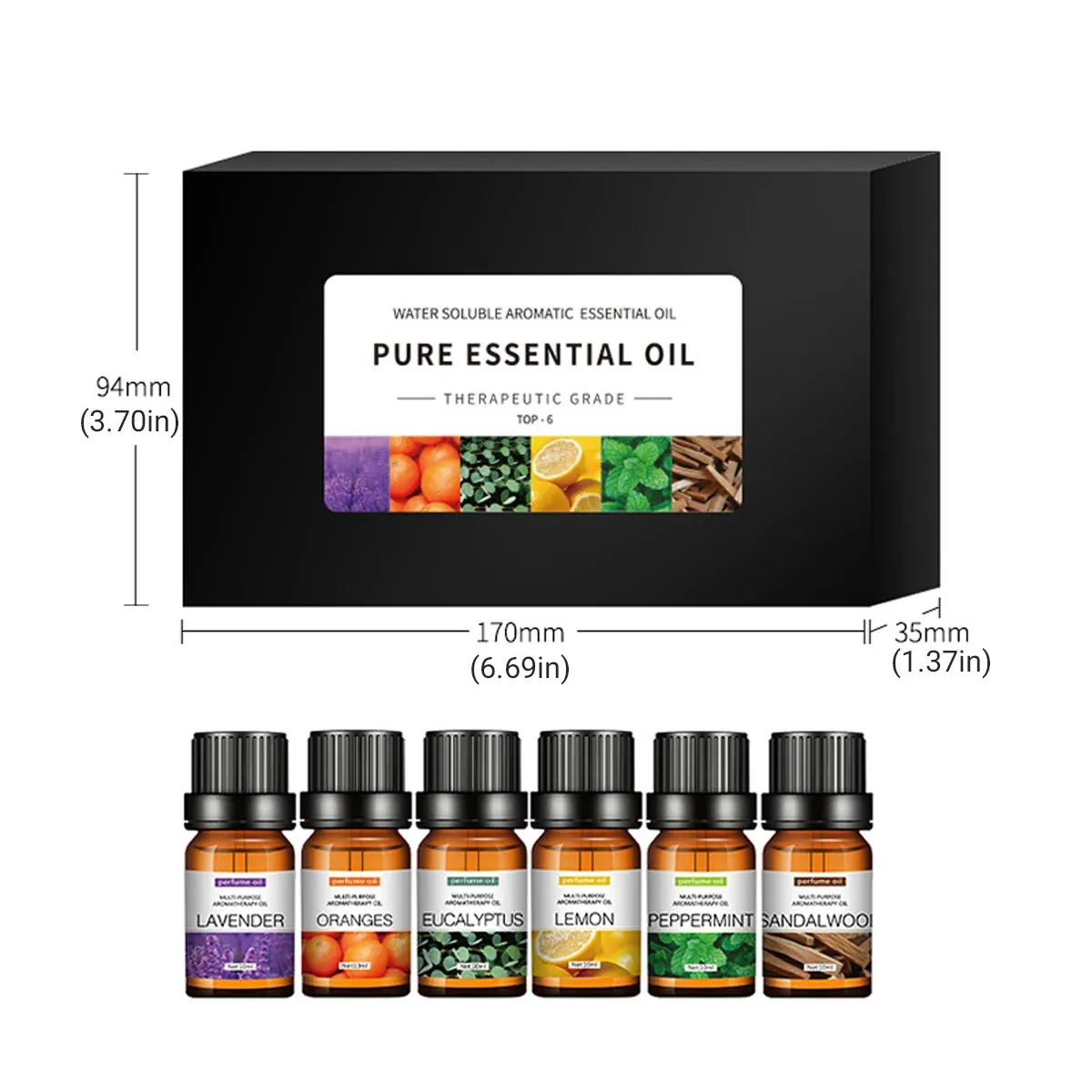 Essential Oil Set 6 Bottles Natural Aromatherapy Oils for Relax and Massage - Image 12