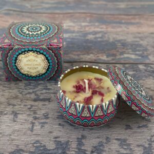 Small Scented Candle Set - 4 Soy Wax Candles, Travel Candle Set (Lavender)