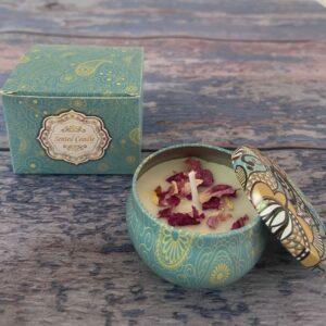 Small Scented Candle Set - 4 Soy Wax Candles, Travel Candle Set (Freesia)