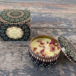Small Scented Candle Set - 4 Soy Wax Candles, Travel Candle Set (Black Forest)