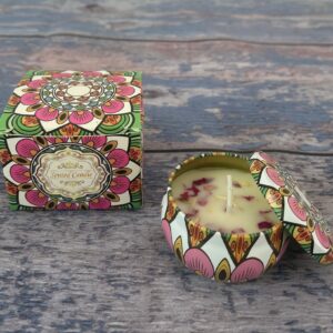 Small Scented Candle Set - 4 Soy Wax Candles, Travel Candle Set (Vanilla cream)