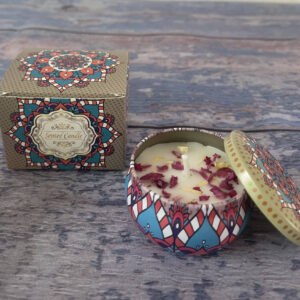 Small Scented Candle Set - 4 Soy Wax Candles, Travel Candle Set (Lemongrass)