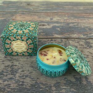 Small Scented Candle Set - 4 Soy Wax Candles, Travel Candle Set (Orange)